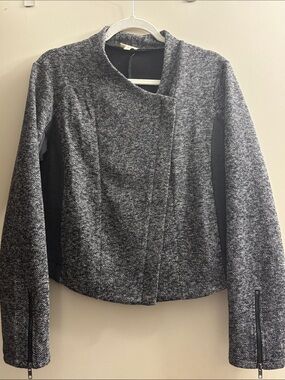 Hem & Thread Asymmetrical Short Waisted Tweed Jacket